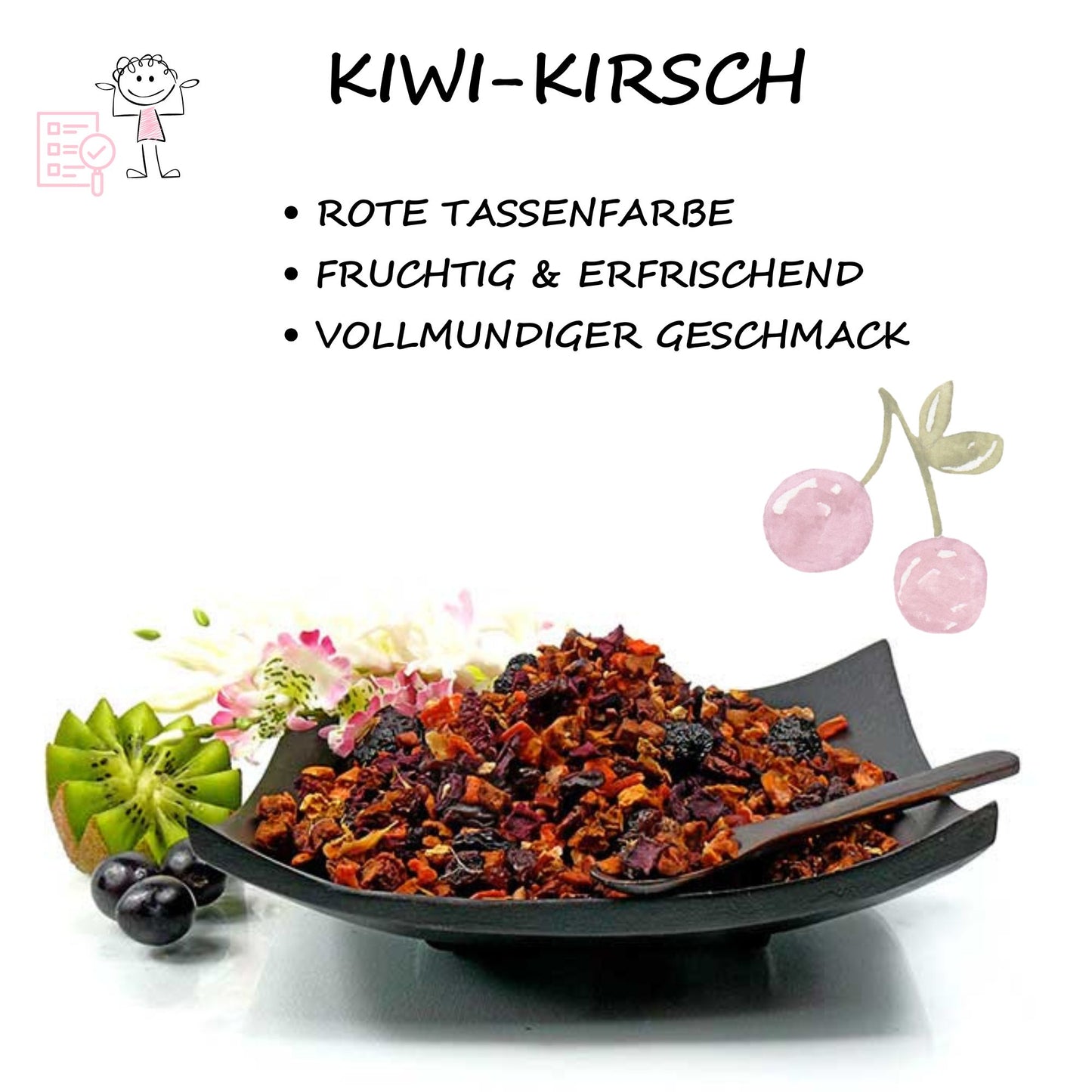 Mildes Frucht-Kaltgetränk »Kiwi-Kirsch«